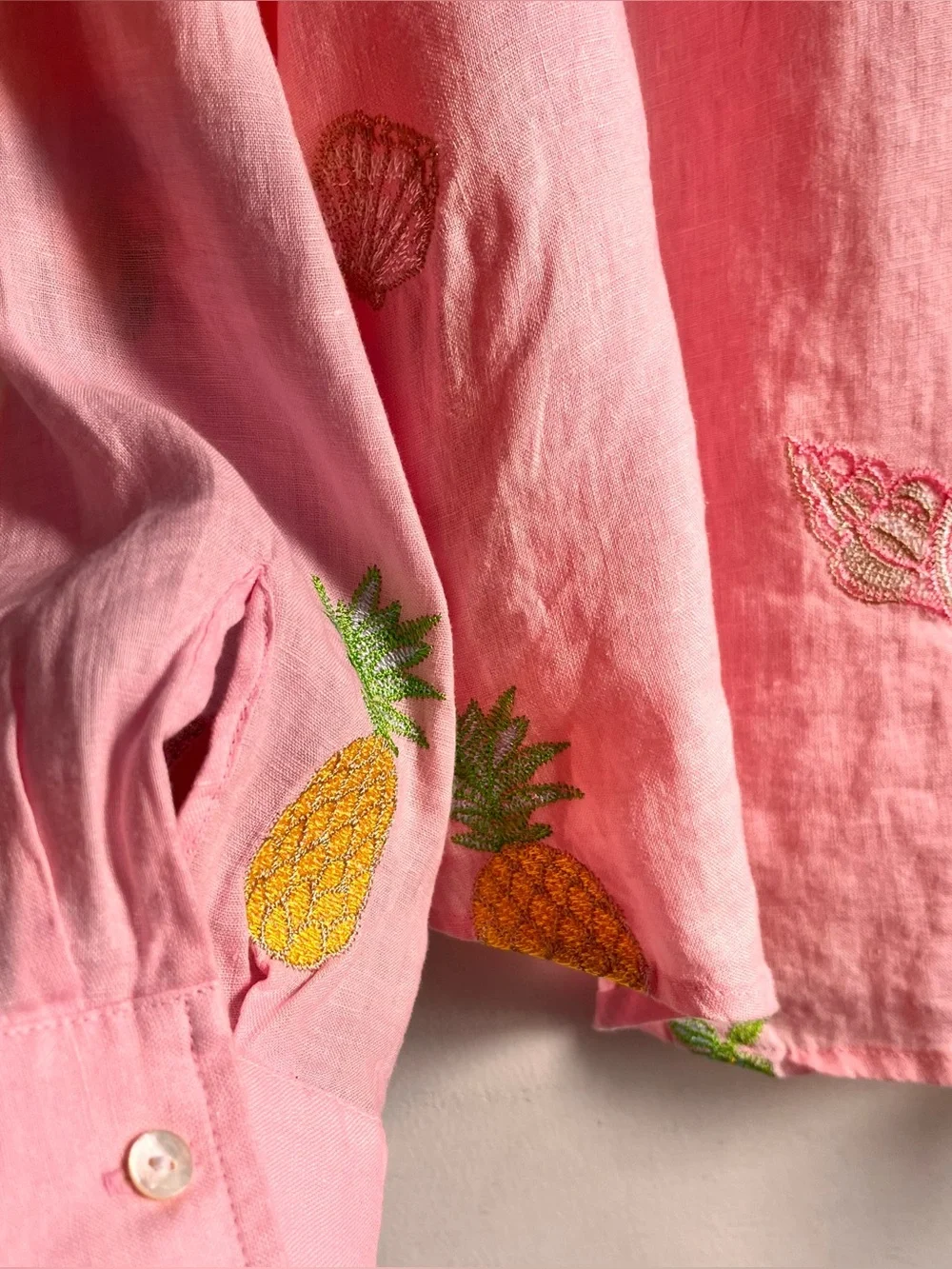 LILLY PULITZER Sea View Linen Button Down Top - Picture 9 of 12